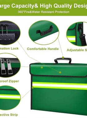 650F防火文包件袋件安全文收纳贵重文件收纳袋公MOJ文包手提0