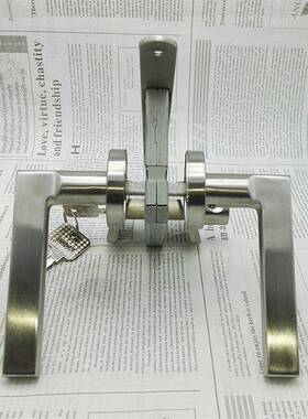 不锈音磁吸钢静锁现代门室内卧室房间室锁内锁分体通用87174配合