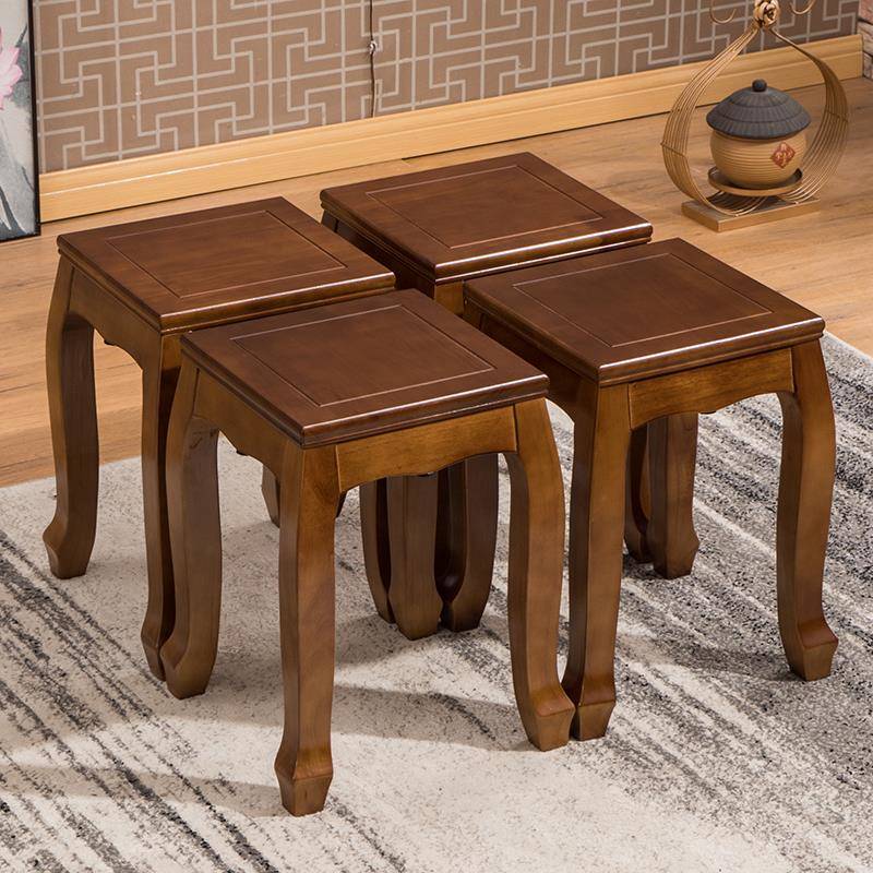 0A凳实餐凳家用可摞叠放简约现代板凳吃饭方凳子餐成人木高BEH登