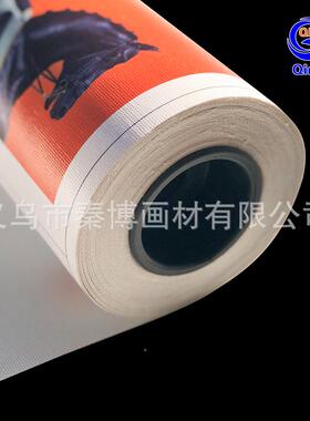 弱溶剂哑光棉画布弱溶剂高光画棉380克油墨UV喷白色涤布棉BAM油绘