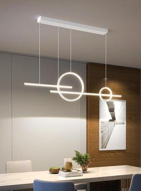 长条餐厅吊极简个性餐厅灯新款现简代餐灯桌OOK饭厅吧台约轻奢厨