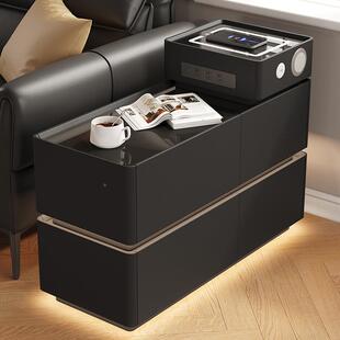 全实木角几现代轻奢客厅岩宽板35沙边柜侧边JB 柜发可移屉动 A42