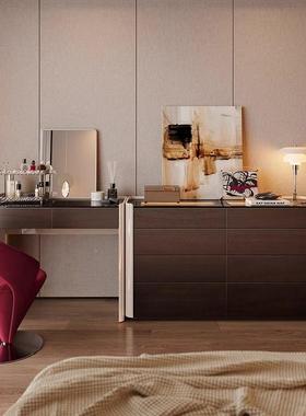 凯丽时刻式极简梳台轻意妆奢48076化妆桌斗约柜一体卧室现代简设