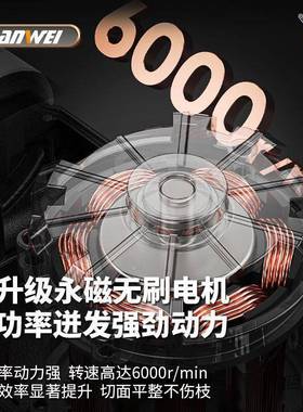锂南威电高枝动高枝剪加长充电锯式修剪树枝园林剪82155果树电高
