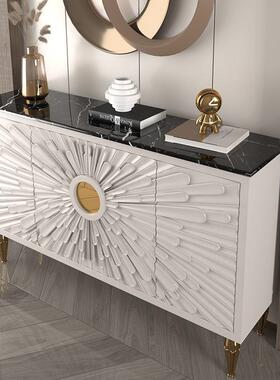 意式轻客厅玄装关柜现代别墅隔断饰柜实63198酒木奢柜欧式大理石