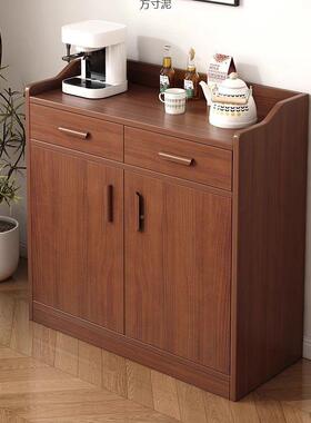 餐物边柜茶水客厅靠墙柜子储物实木YVB色收纳矮柜柜置柜家柜用备