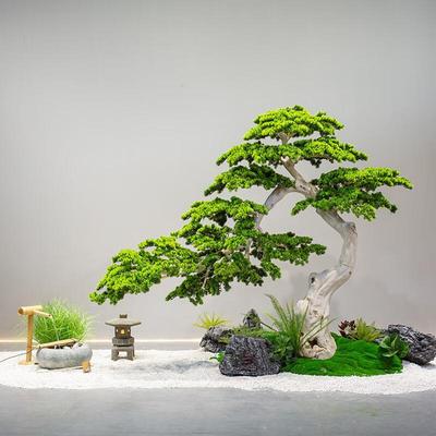 迎客仿真树大型假树中式罗室无品牌/内造松景汉松绿植关橱窗玄楼