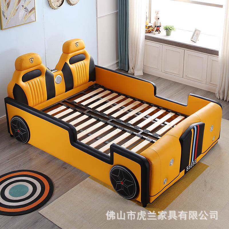 气儿童床床跑赛车车床YZB车车造型男童车男孩单人床软包网红床 - 健通小店75出品