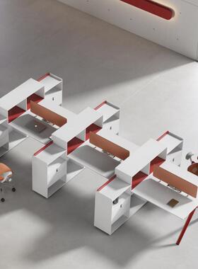 屉柜职员办公桌25587带抽文件办公室桌椅约组合现代简四六人工位