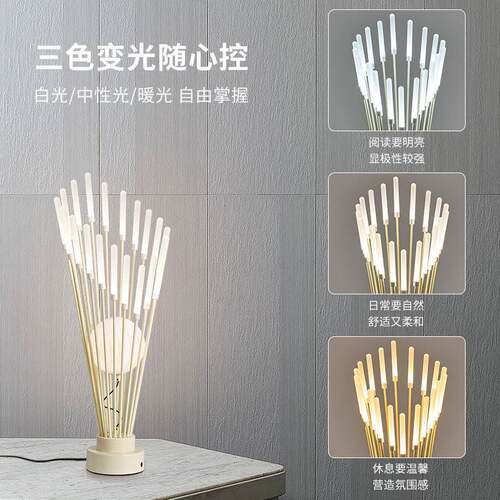 中山个轻奢客厅灯具师美式设计款性简约台灯卧室灯葫简约le3810d
