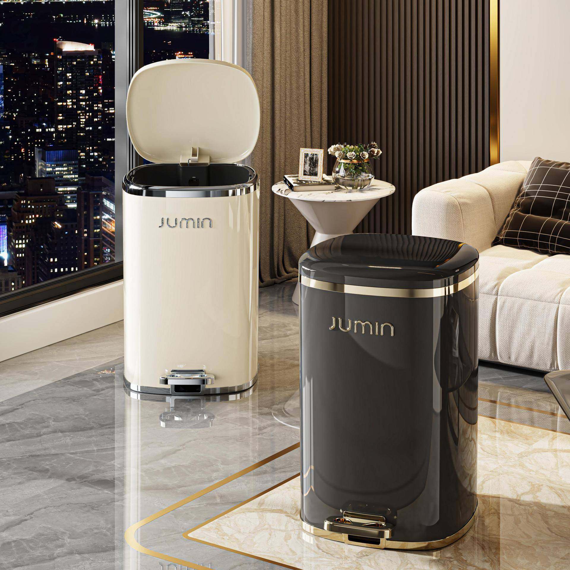 轻奢风脚踩垃圾桶家用大号带盖收纳筒客厅厨房卧室卫生间塑料桶,工业油品/胶粘/化学/实验室用品,其他实验室设备,淘宝优惠券,粉丝福利购,淘宝优惠卷