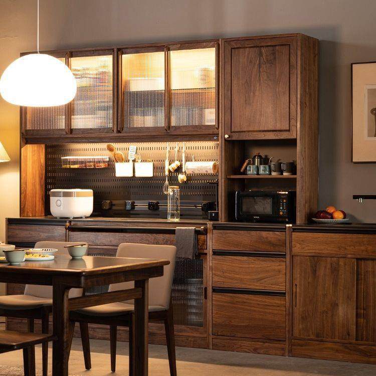 北欧全实木餐边柜黑胡桃木岩板橱柜储物柜客厅一体靠墙展示柜高柜,鲜花速递/花卉仿真/绿植园艺,割草机/草坪机,淘宝优惠券,粉丝福利购,淘宝优惠卷