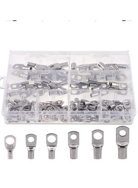 125pcs船用重型锡铜线凸耳电池电缆端眼孔SC环终端连接器分类套件