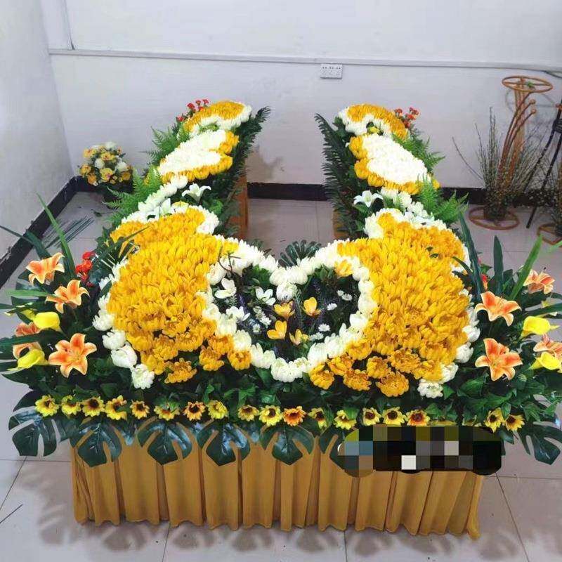 灵堂布置用品围观花高档相框殡葬白事仿真花圈围观花圈