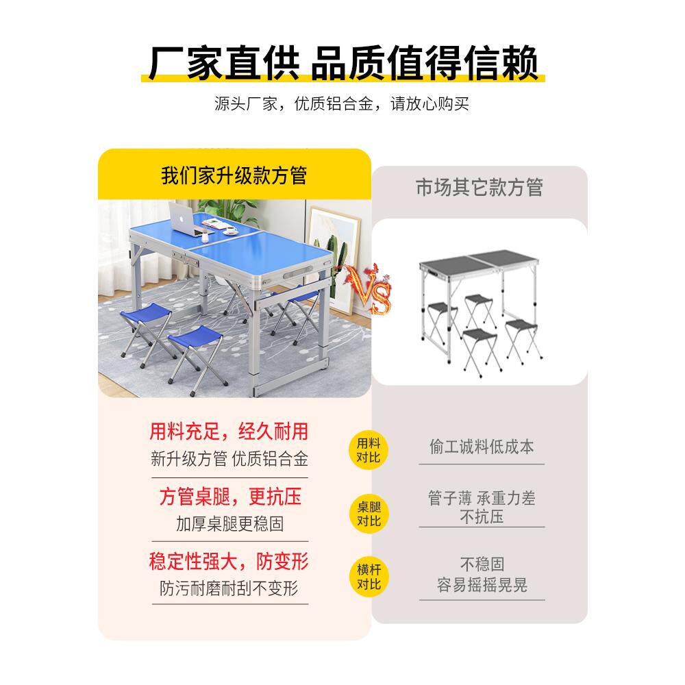 折叠桌子户外摆摊地推小桌子便携式可折叠桌子简易家用折一件起批