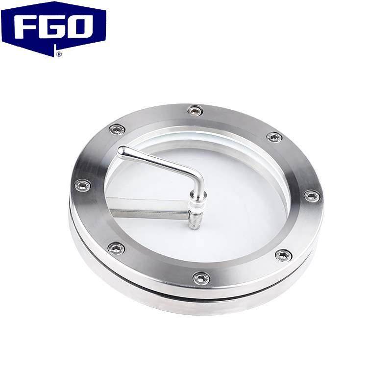 FGO带刷对夹视镜304不锈钢对夹式玻璃窗视盅PN10SJ71F-10P