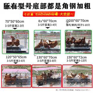 鸡笼子NQY室家用外大加号养鸡专用笼养丝殖笼室内鸡舍密鸭鹅铁网