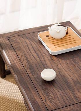 8V日10130式榆榻榻米茶几飘窗实木小桌子矮阳炕桌台式中国学桌老