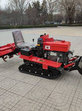 动履带式旋耕机小型耕地机无人田驾驶全自微耕机85091柴油除草耕