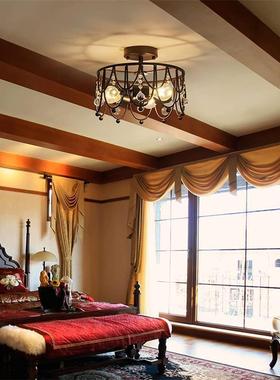 美境式水晶灯圆形仿书古创意46501跨餐厅房走廊吊过道玄关入户主