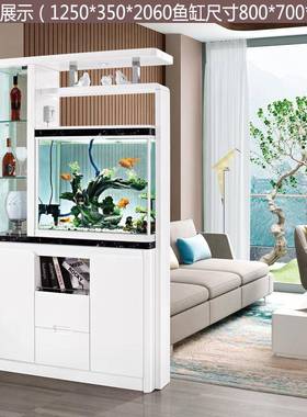 玄关鱼13315缸公断柜客厅隔带鱼隔断柜入户双面司水族馆缸大号鲨