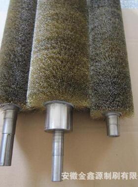 厂家直供工业钢丝辊磨除锈缠绕辊抛打70279光刷拉丝镀铜钢丝刷辊