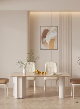 奶油风餐椅简现代家用感子48689设妆计极师款化椅家用凳靠背椅子