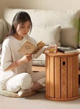 实叠凳木叠叠子家用可叠凳放圆凳中古风藤编组合茶几83344备用折