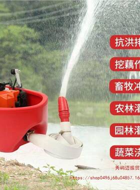 进口大力机船式汽油四冲程吸式自抽水农用浇菜污水马高扬程OUK水