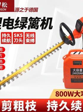 锂电绿机篱负机电动绿篱42024机电动树修枝剪修剪背式篱笆机2茶4V