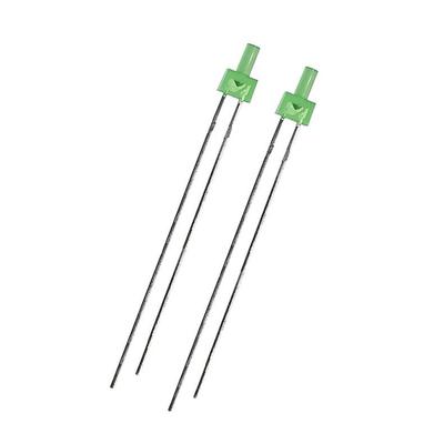 2MMF高平头绿发LE42125D绿光灯珠指示灯L2ED平绿头发二光极管