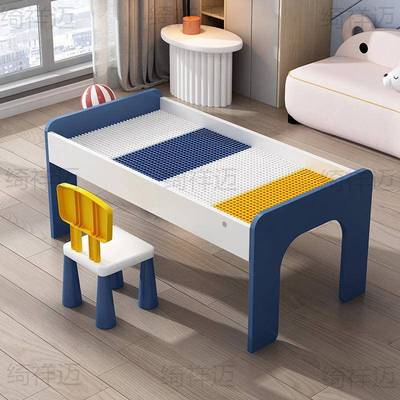 CKB儿童积木桌子大颗粒女拼孩宝装多功能大号尺寸木质玩男宝具台