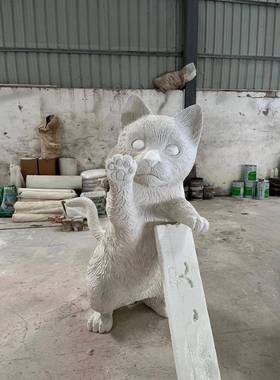 仿真沫小猫泡咪拿向日葵动物摆雕塑网红卡通动72724手物商件场陈