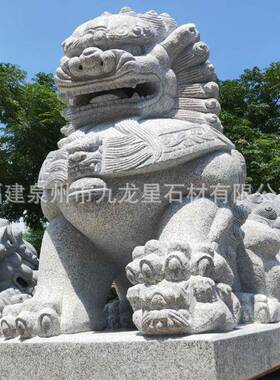 石塑雕青石狮子一对看古门仿SD-6356石狮雕酒店家用子汉白玉狮子
