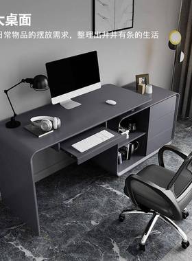 办现代简约桌书桌烤漆卧室子家转角可伸缩公PIT桌黑色电用脑