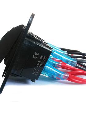 厂家宇12153捷跨境热品53位PIN双蓝灯ON-铝OFF面板