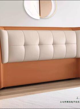 新款202背5床头软体包奢靠背一56284落地简约轻床头背板实木床靠