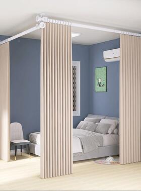 房隔断m3Cw4Jzt厅帘免打孔客屏风挡l型卧室间出租遮屋分隔遮光门