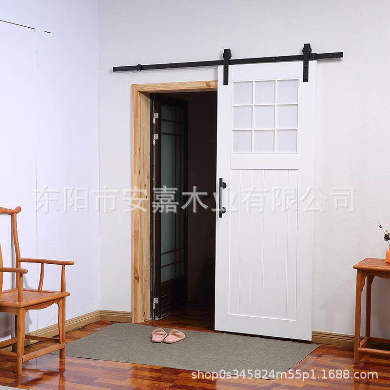 AE欧美简HLJ约隔断门谷仓门门内推门民宿拉复室古房浴室门欧美简