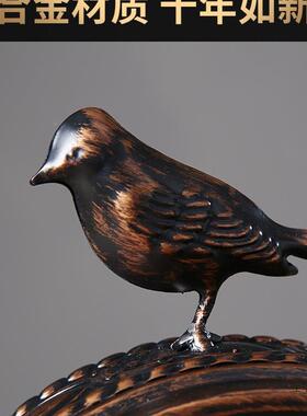 美式复古座厅钟桌欧面F965JSTS式中古摆件客台钟台式时摆钟放钟表