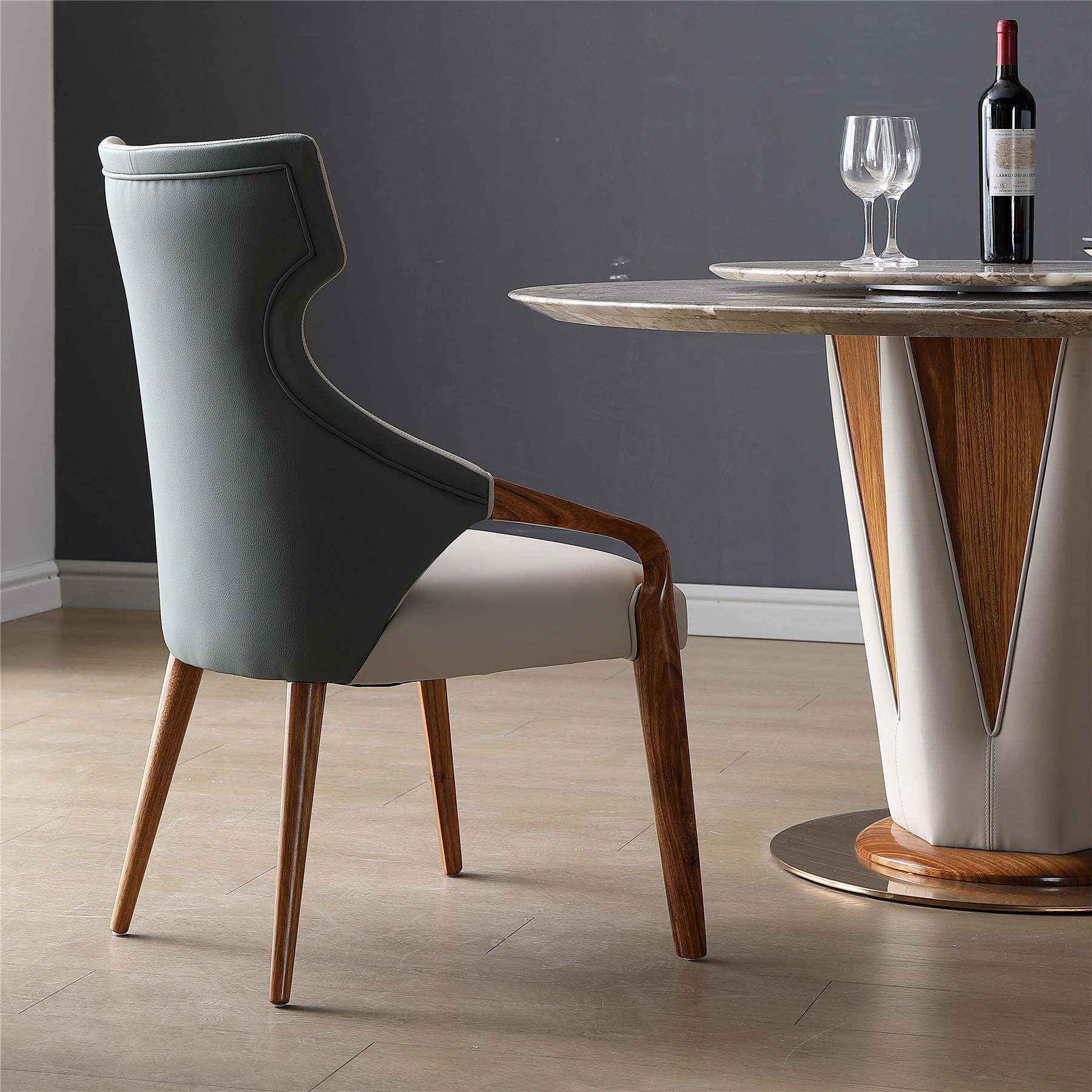 轻奢蜡餐桌套装理石岩木4板饭厅圆白形6大-8人饭桌餐厅乌金圆桌椅