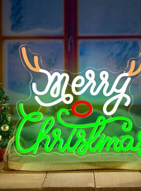 圣诞节11260霓虹灯装MerryChris型tmas派对克霓虹饰灯亚力造灯跨