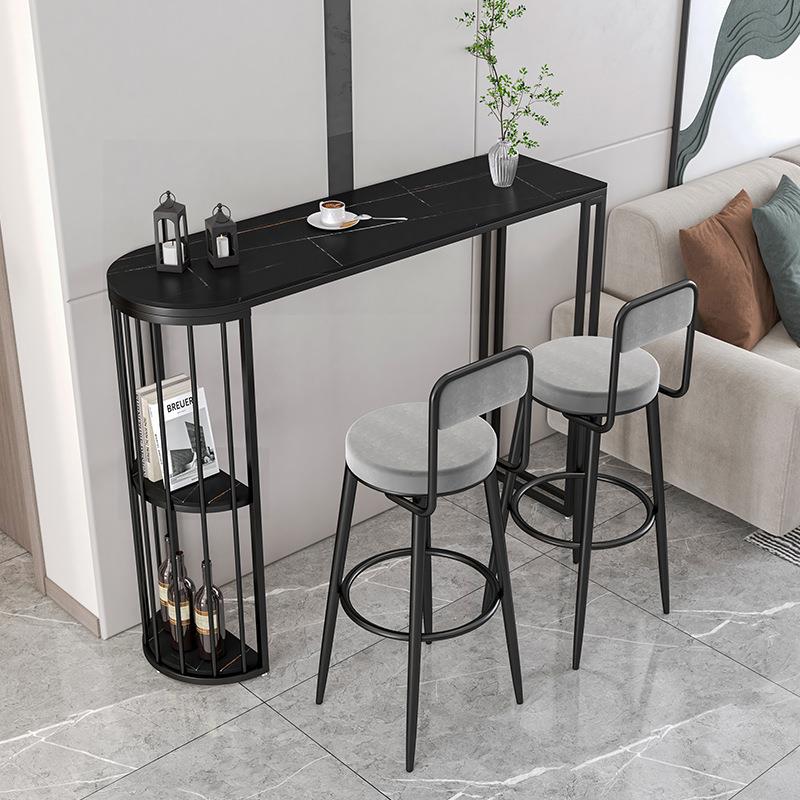 岩板吧台半圆客厅约沙隔发边边断靠墙餐桌高脚水DZ-013吧台阳台小