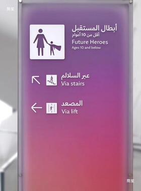 亚力磨户砂渐变克路牌导视牌景活51873动指引牌发光停车场酒店区