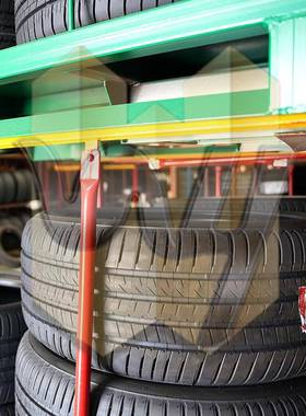 厂家轮胎货架示架带店护栏汽修轮车展间胎铁架子重型QOF仓储巧固