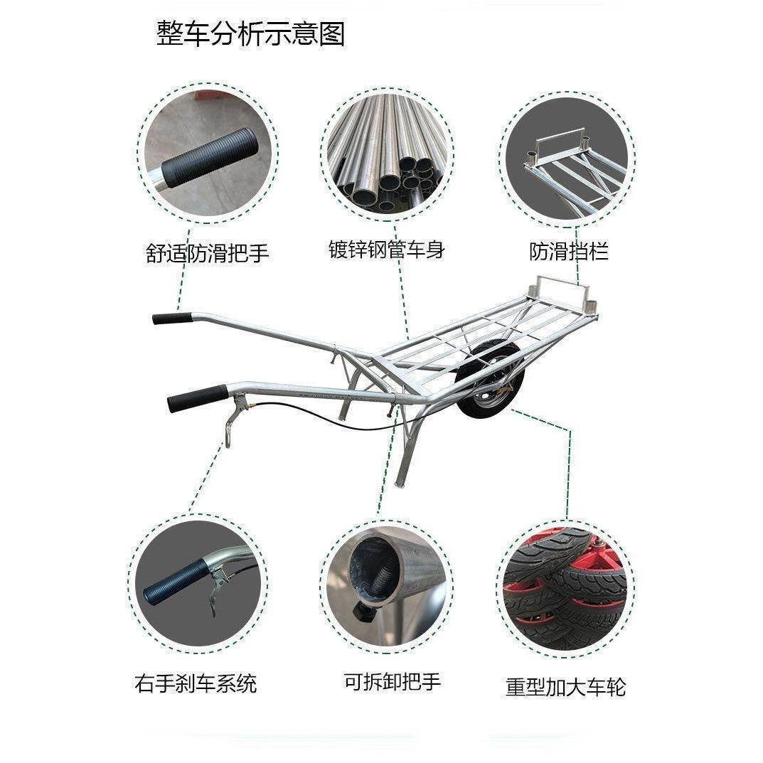 家用独轮手推农车单轮鸡HNZ车建工筑地小推车用平板搬公运车拉货
