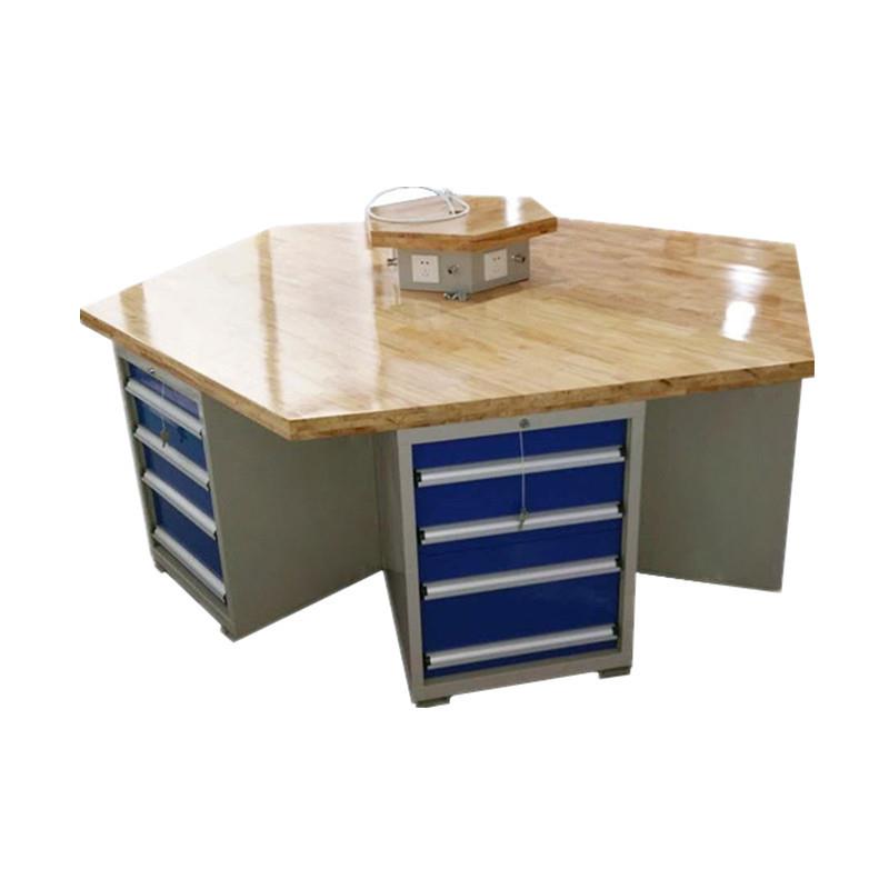 朗钳固多厂家学生实训室六角TTLG-GZT边工作台六工台操作台工位工