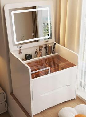 飘台窗梳妆台大小白户35372型现约代简奶油风化妆色卧室收纳一体