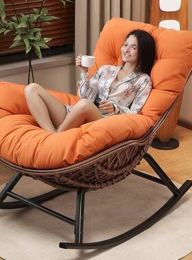 复摇摇椅躺家用阳台休闲单人椅懒人沙发摇成人74615椅椅夏季户外