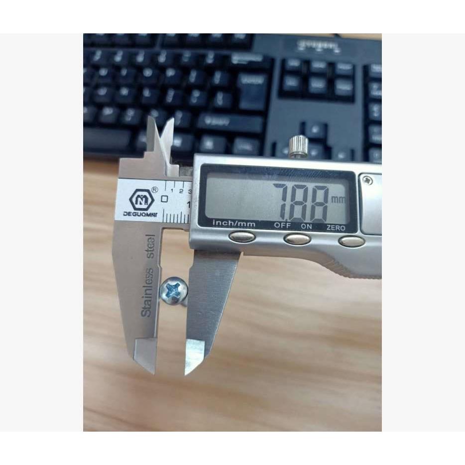 B6560牙十字盘头三角机螺钉蓝白锌M4SVWG*28